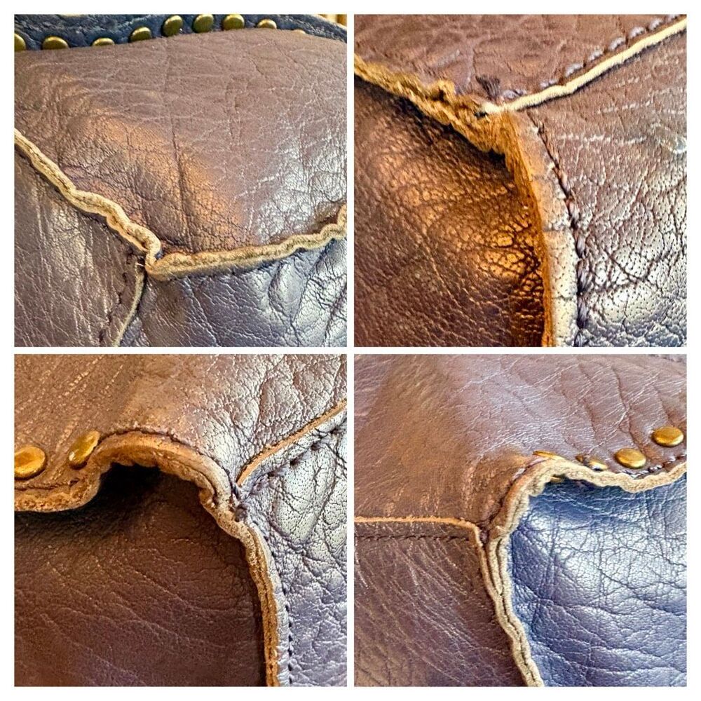 THE SAK - "Silverlake" Crossbody in Blue Pebbled Leather w/Studded Detailing - Picture 15 of 16